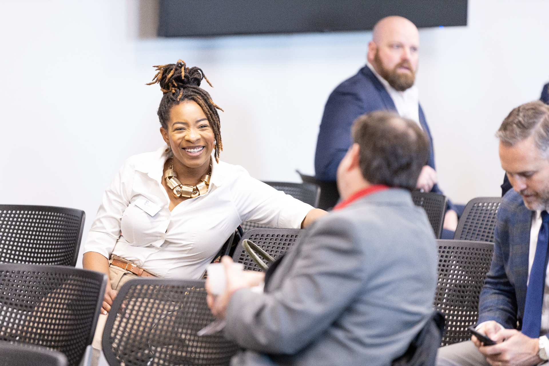 OKCYP member smiling during a Capitol Day session